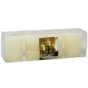 Wholesale - 4pc 1.5"x2" OFFWHITE VOTIVE CANDLE C/P 48, UPC: 068296110384